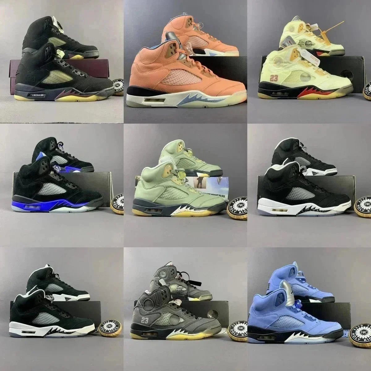 Jordan Air Jordan 5 Retro High Top Basketball Sneakers Multicolor