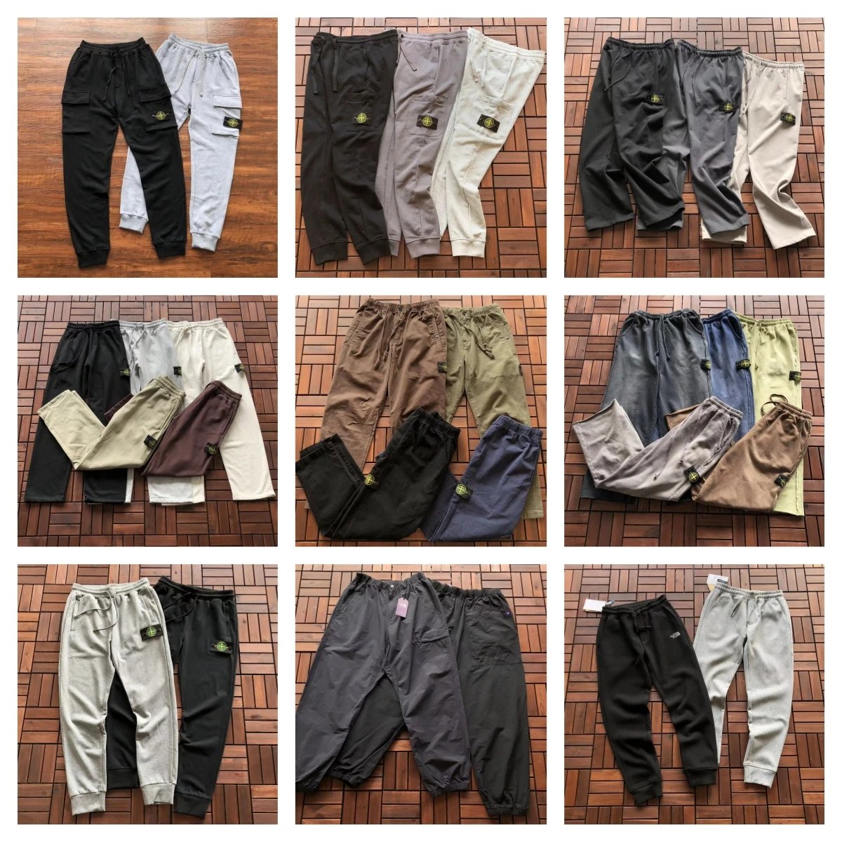 Stone Island Compass Patch Cargo Joggers Casual Pants Multicolor