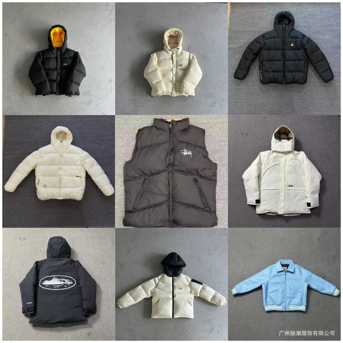 Corteiz Puffer Jacket Streetwear Down Jacket Black