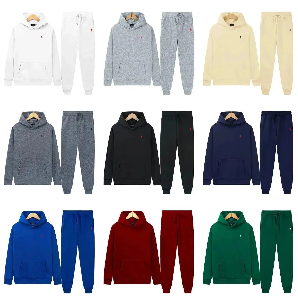 Ralph Lauren RL Pony Embroidery Casual Tracksuit Set Multicolor