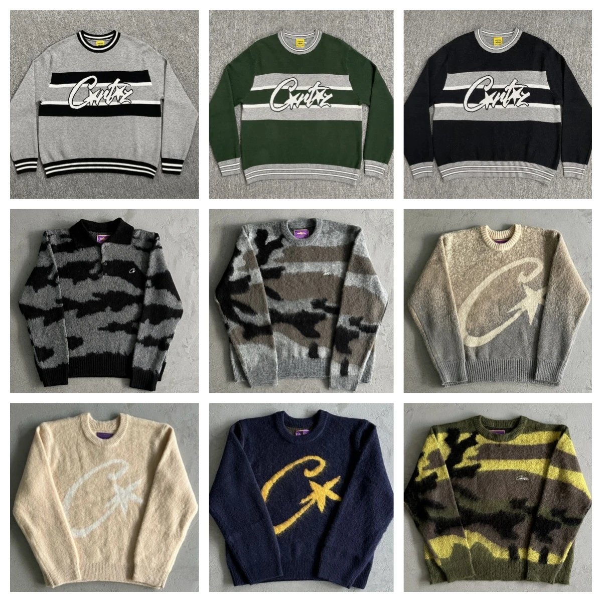 Corteiz Knitwear Collection Graphic Streetwear Sweater Multicolor