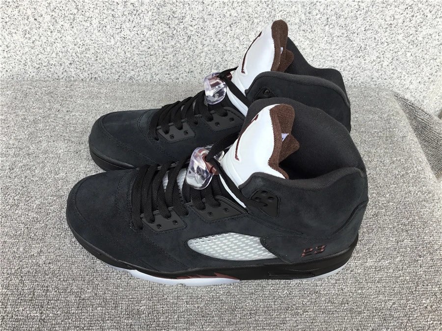 Jordan Air Jordan 5 Retro Burgundy High Top Sneakers Black and Maroon