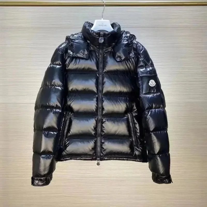 Moncler Maya Shiny Puffer Jacket Black