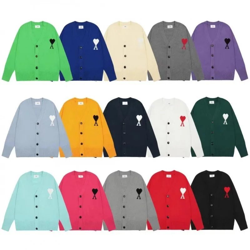 Ami Paris Ami Ami de Coeur Knit Cardigan Multicolor
