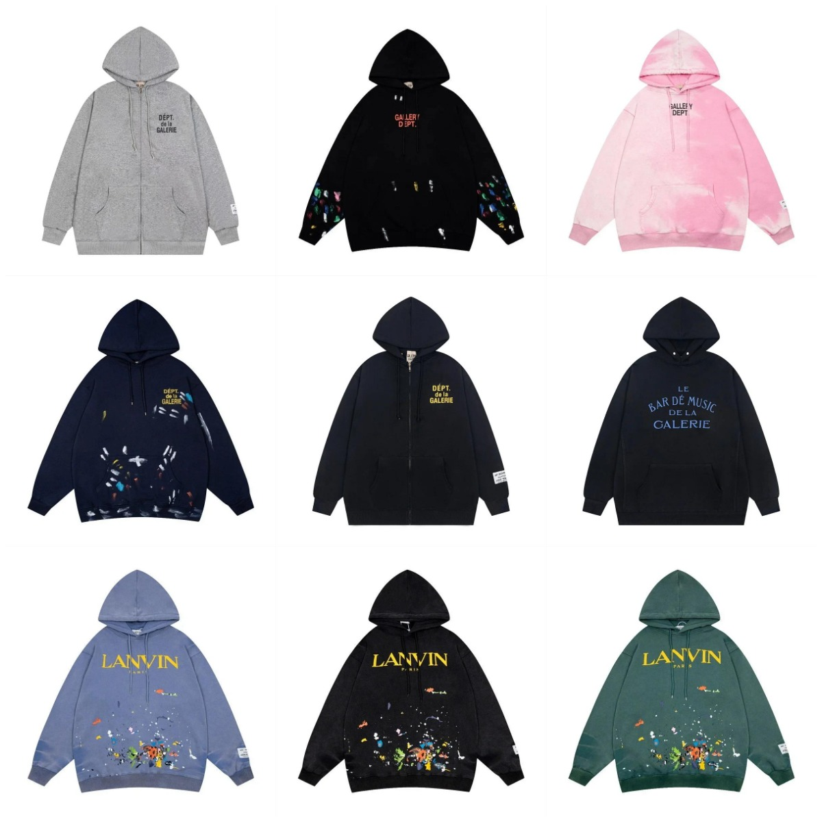 Lanvin Gallery Dept. Paint Splatter Oversized Hoodie Multicolor
