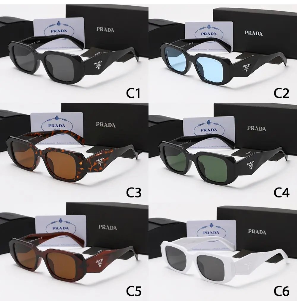 Prada Symbole Rectangular Sunglasses Black