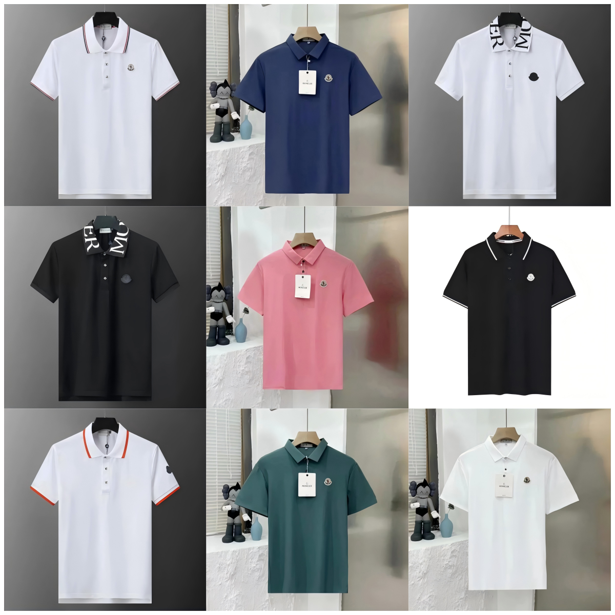 Moncler Cotton Pique Classic Polo Shirt Multicolor