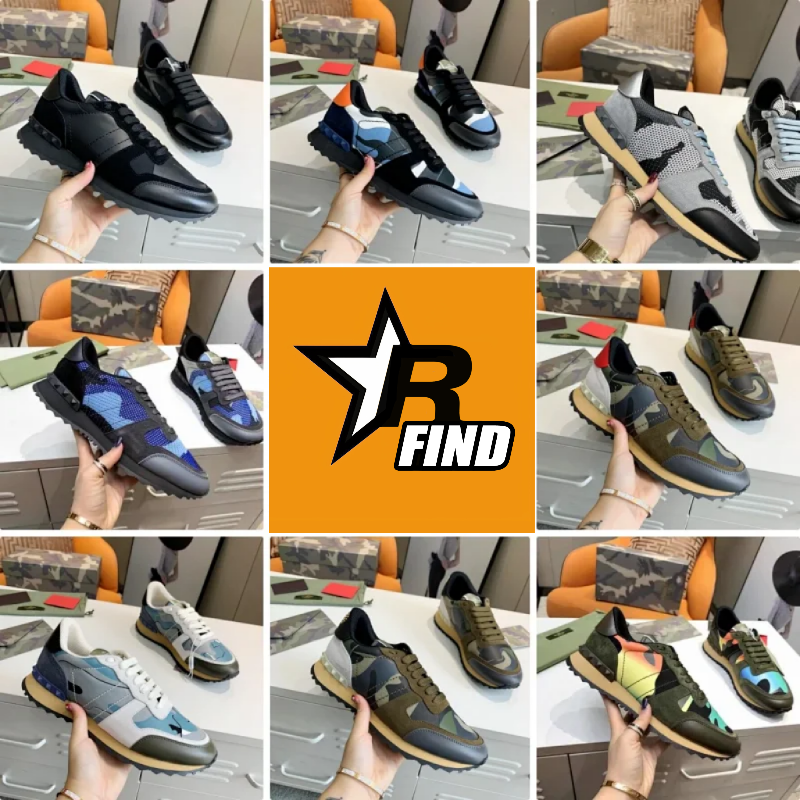 Valentino Rockrunner Camouflage Sneakers Multicolor