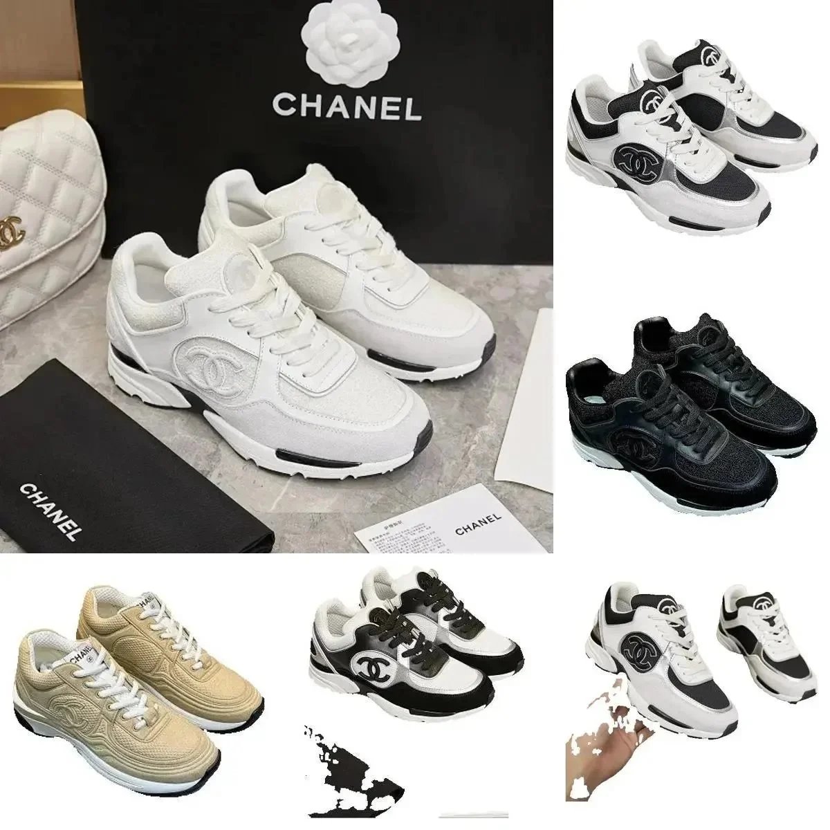 Chanel Trainer Sneakers Chunky Casual Shoes Multicolor