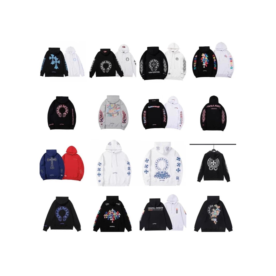 Chrome Hearts Graphic Print Streetwear Hoodie Multicolor
