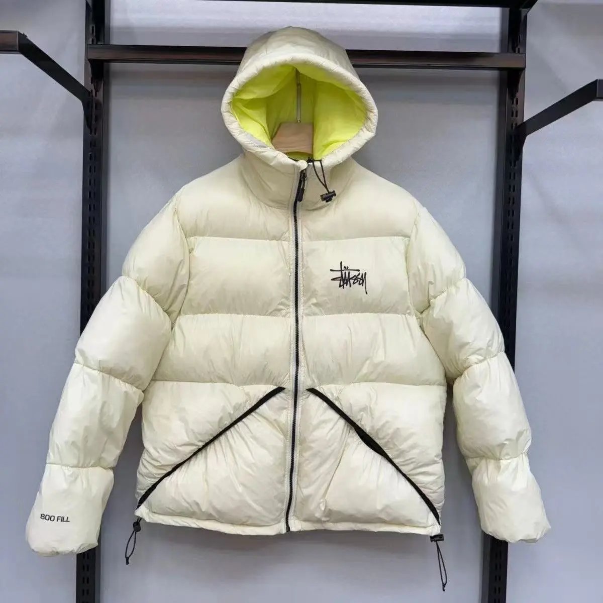 Stussy 800 Fill Puffer Jacket Warm Down Jacket White