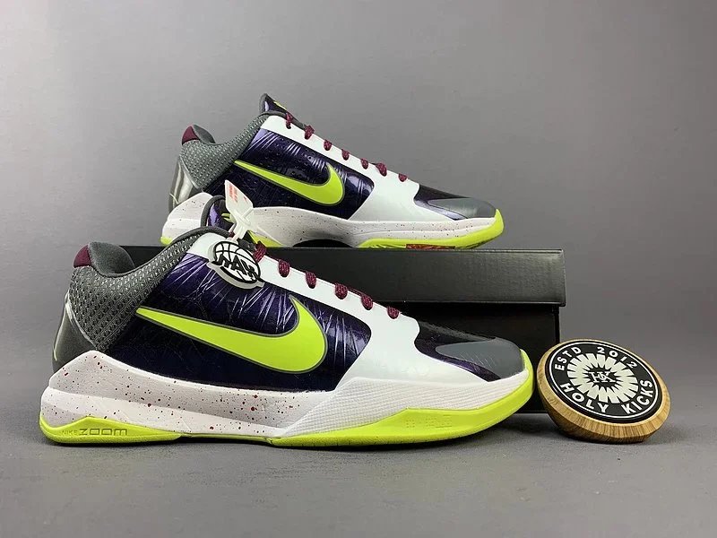 Nike Kobe 5 Protro X-Ray basketball sneakers Purple and White