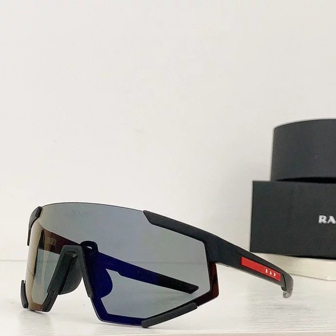 Prada Lineal Sport Shield Sunglasses Black
