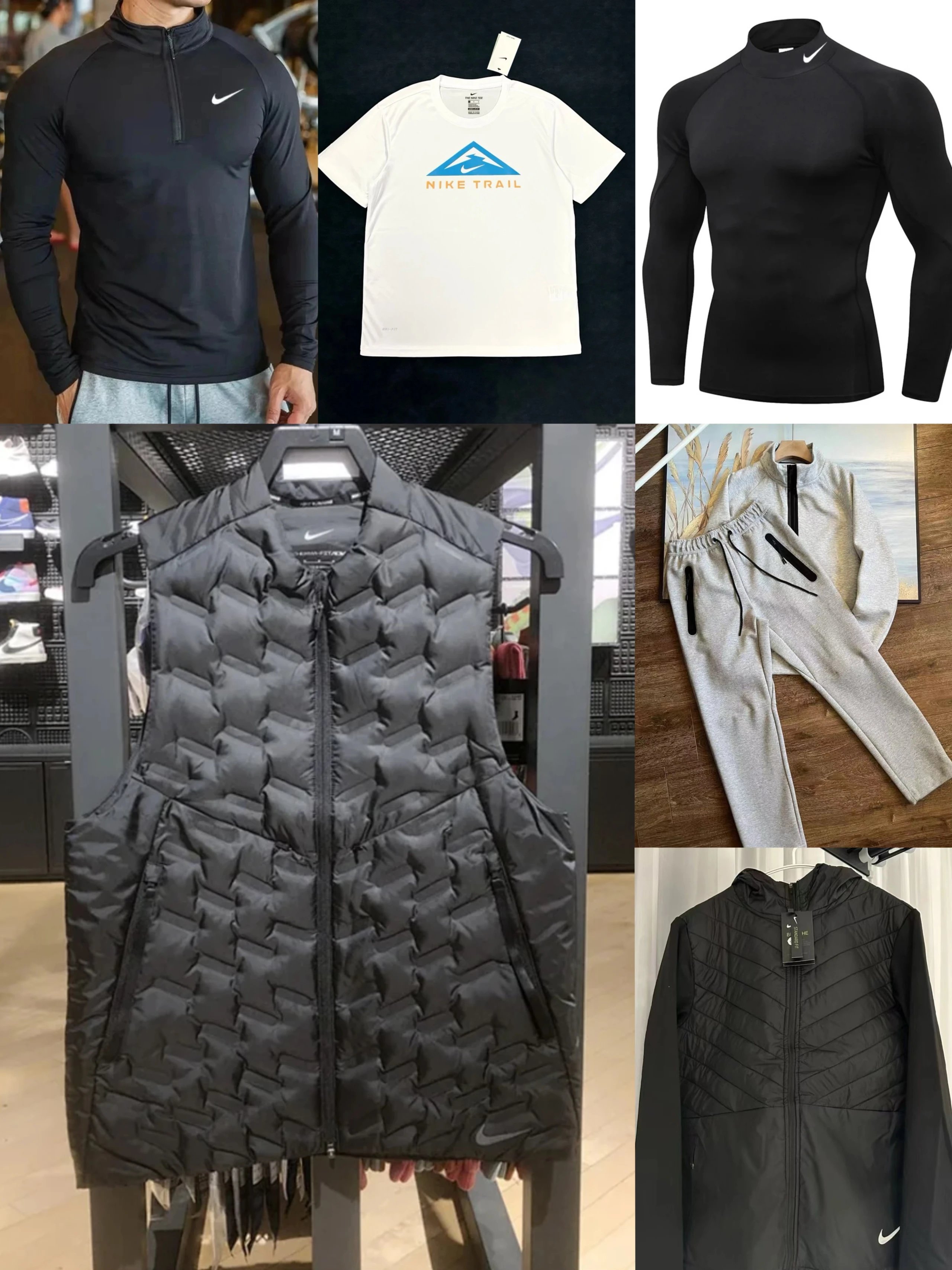 Nike Sportswear Collection Athletic Apparel Set Black and Gray