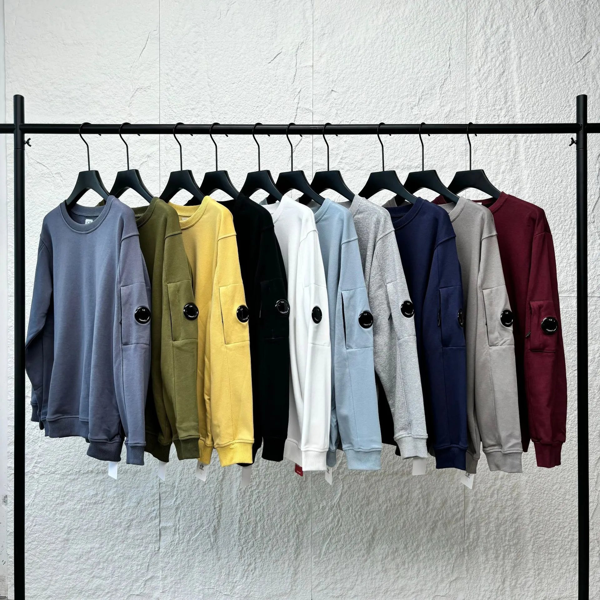 C.P. Company Lens Sleeve Sweatshirt Casual Crewneck Multicolor