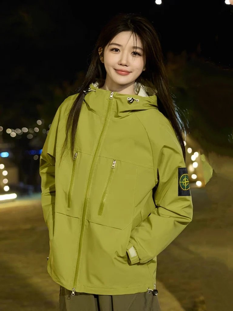 Stone Island Soft Shell-R Hooded Jacket Green