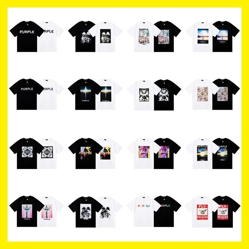 Purple Brand Graphic Print Cotton T-Shirt Multicolor