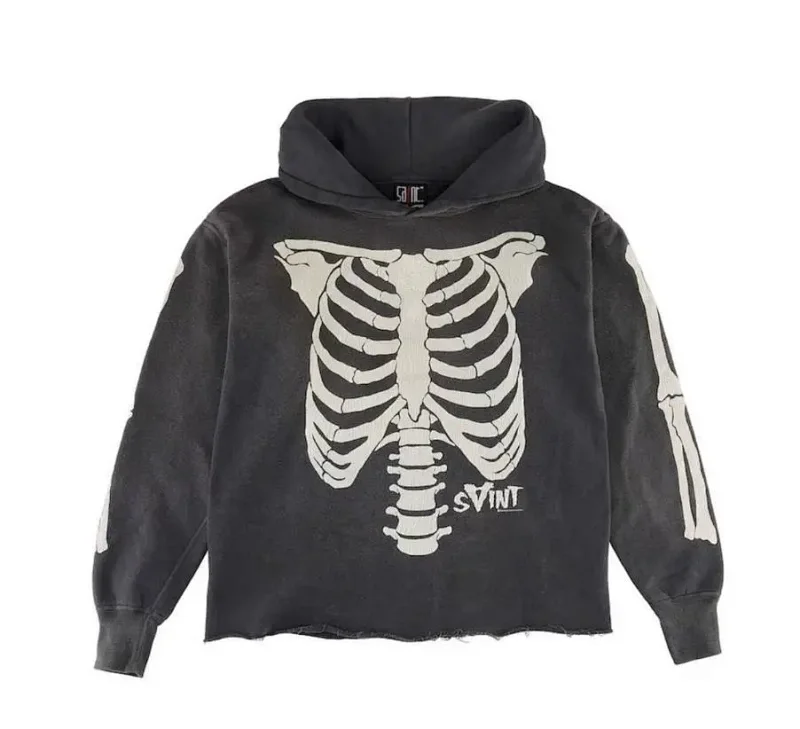 Saint Michael SAINT M×××××× Skeleton Vintage Hoodie Black