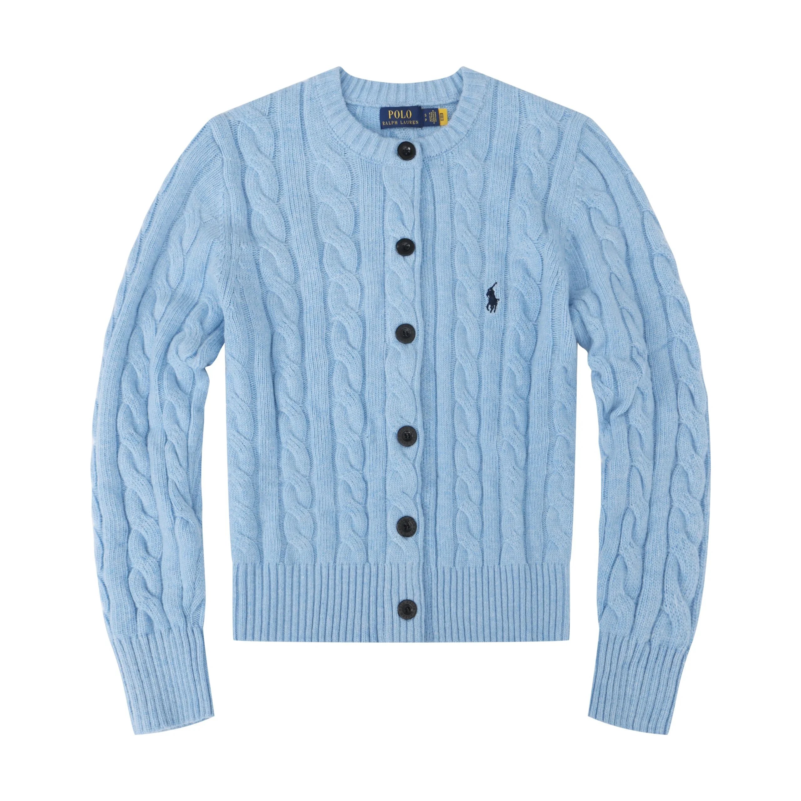 Polo Ralph Lauren PRL Cable-Knit Classic Cardigan Light Blue