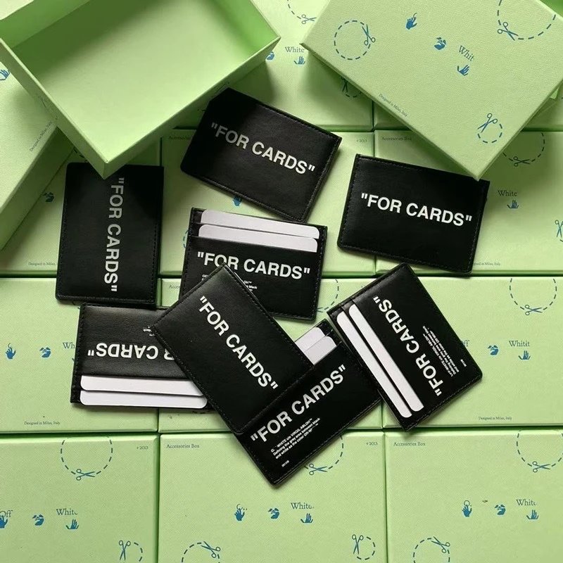 Off-White FOR CARDS Leather Card Holder Black