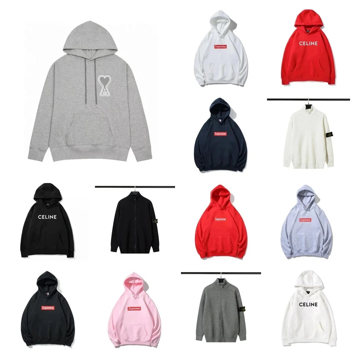Supreme Box Logo Streetwear Hoodie Multicolor