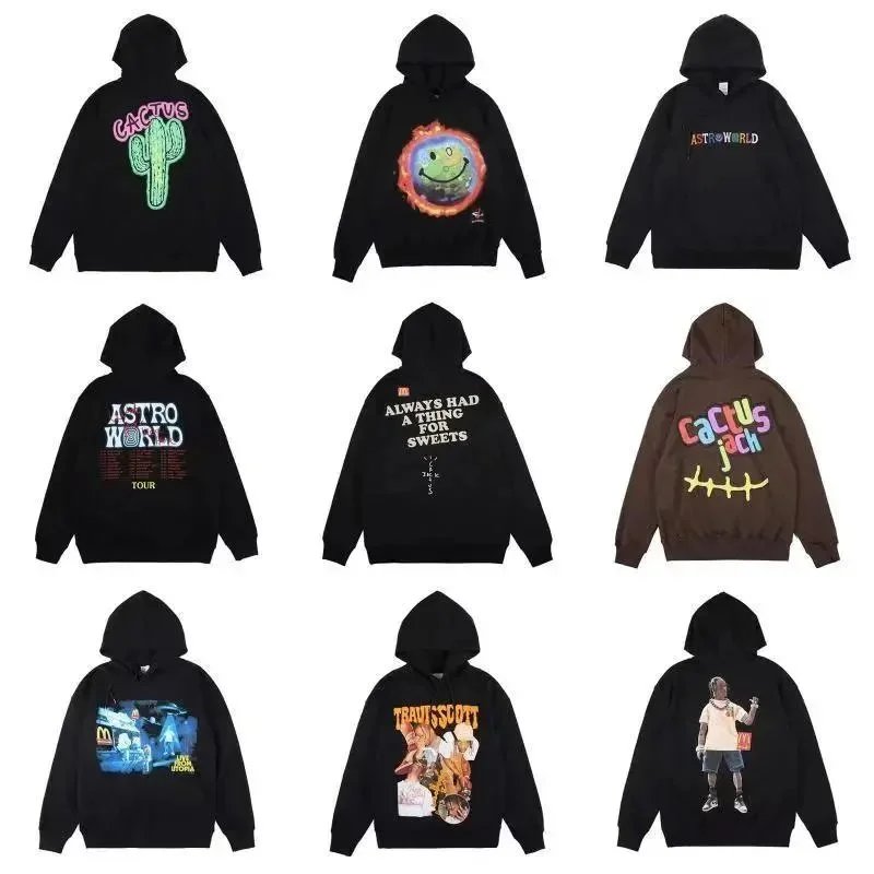 Travis Scott Cactus Jack Graphic Streetwear Hoodie Multicolor