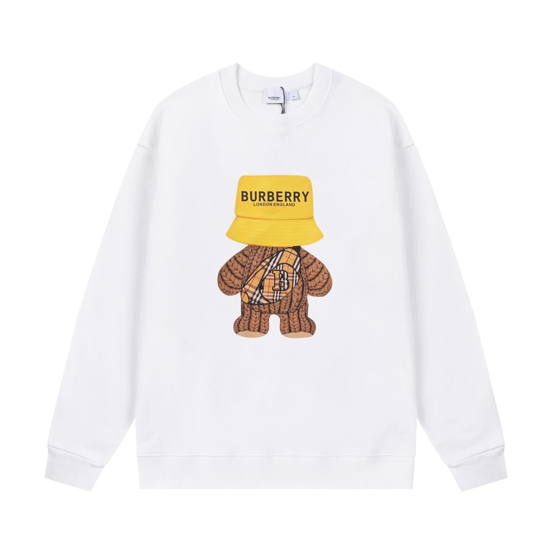 Burberry Thomas Bear Graphic Cotton Sweatshirt White