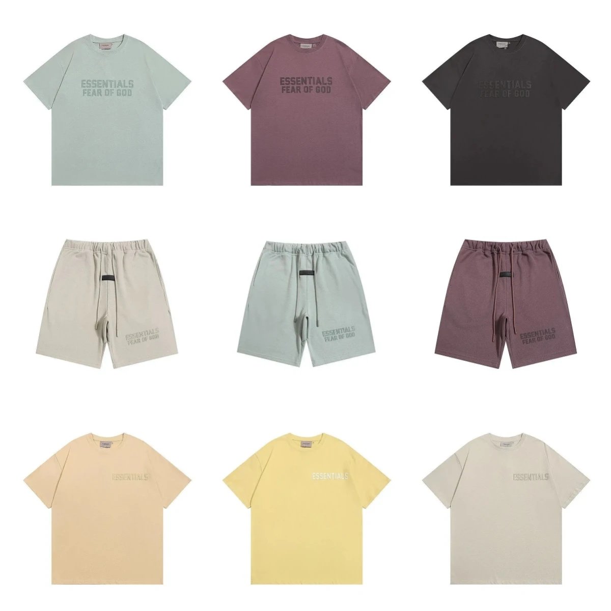 Fear of God FOG Essentials Oversized T-Shirt and Shorts Set Multicolor