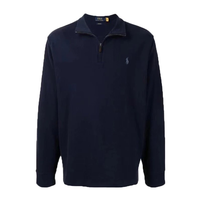 Polo Ralph Lauren PRL Quarter-Zip Pullover Cotton Sweater Navy