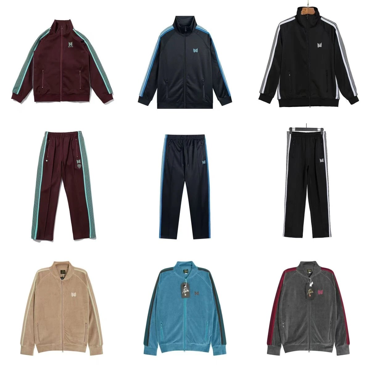 Needles Tracksuit Set Casual Track Jacket and Pants Multicolor