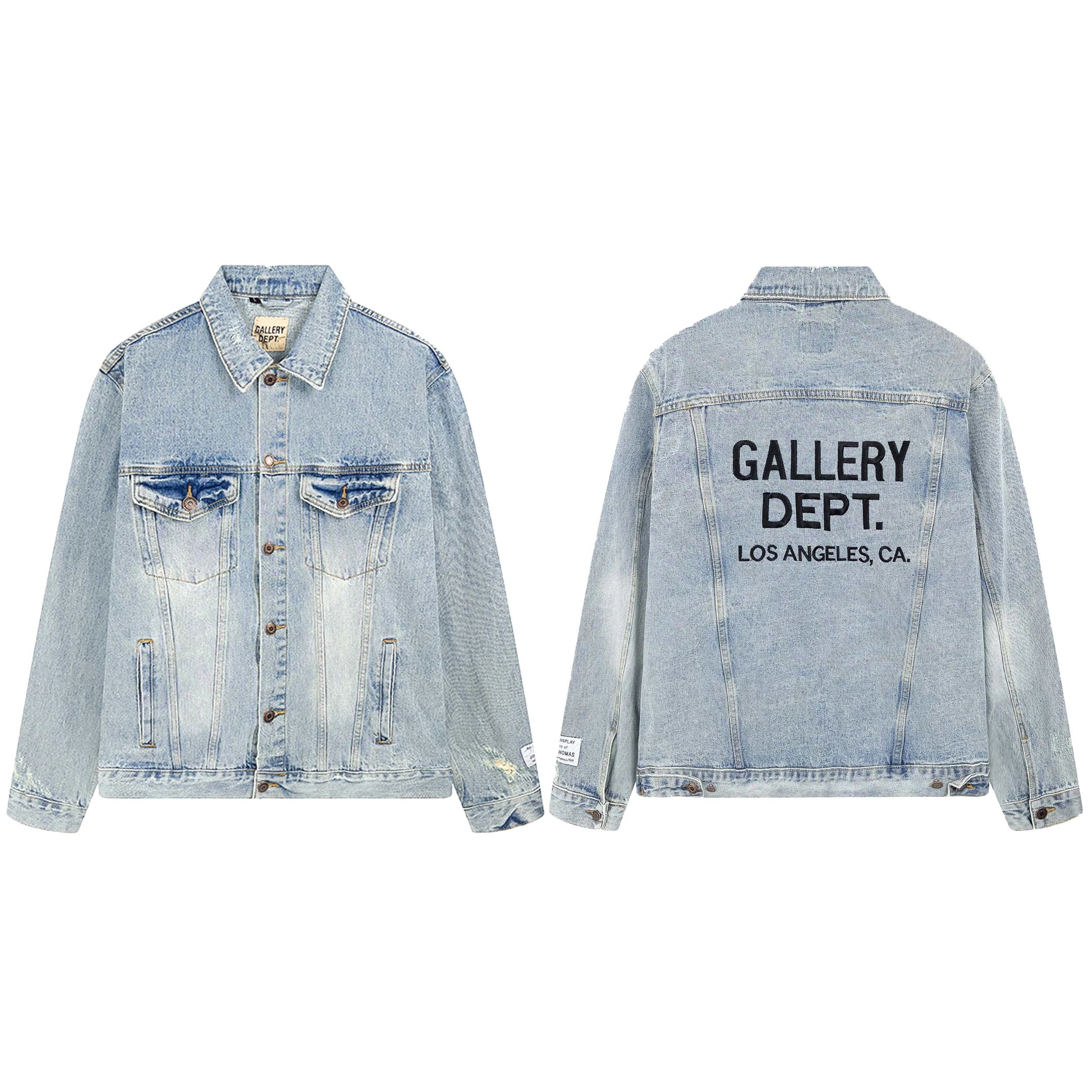 Gallery Dept. Los Angeles Denim Jacket Vintage Streetwear Light Blue
