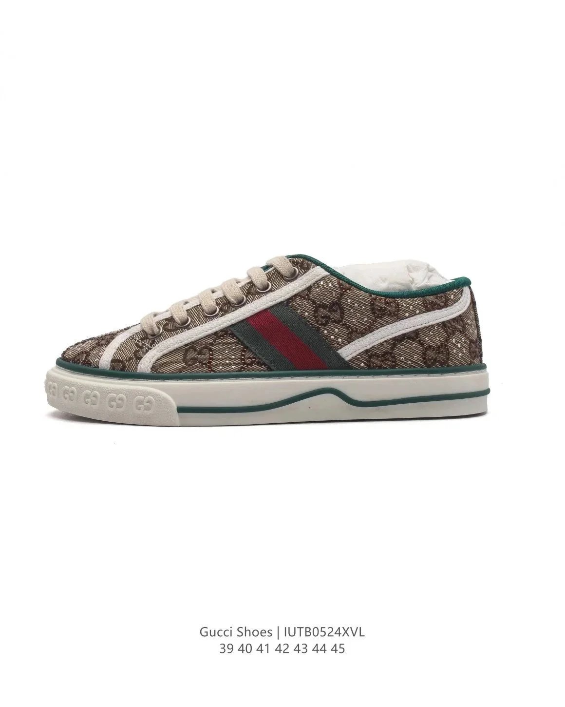 Gucci Tennis 1977 Low Top Sneakers Beige and Brown