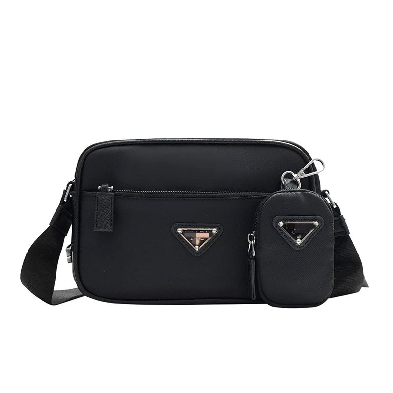 Design Nylon Crossbody Bag Minimalist Shoulder Bag Black