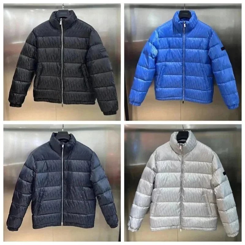 Dior Oblique Puffer Jacket Down Jacket Multicolor