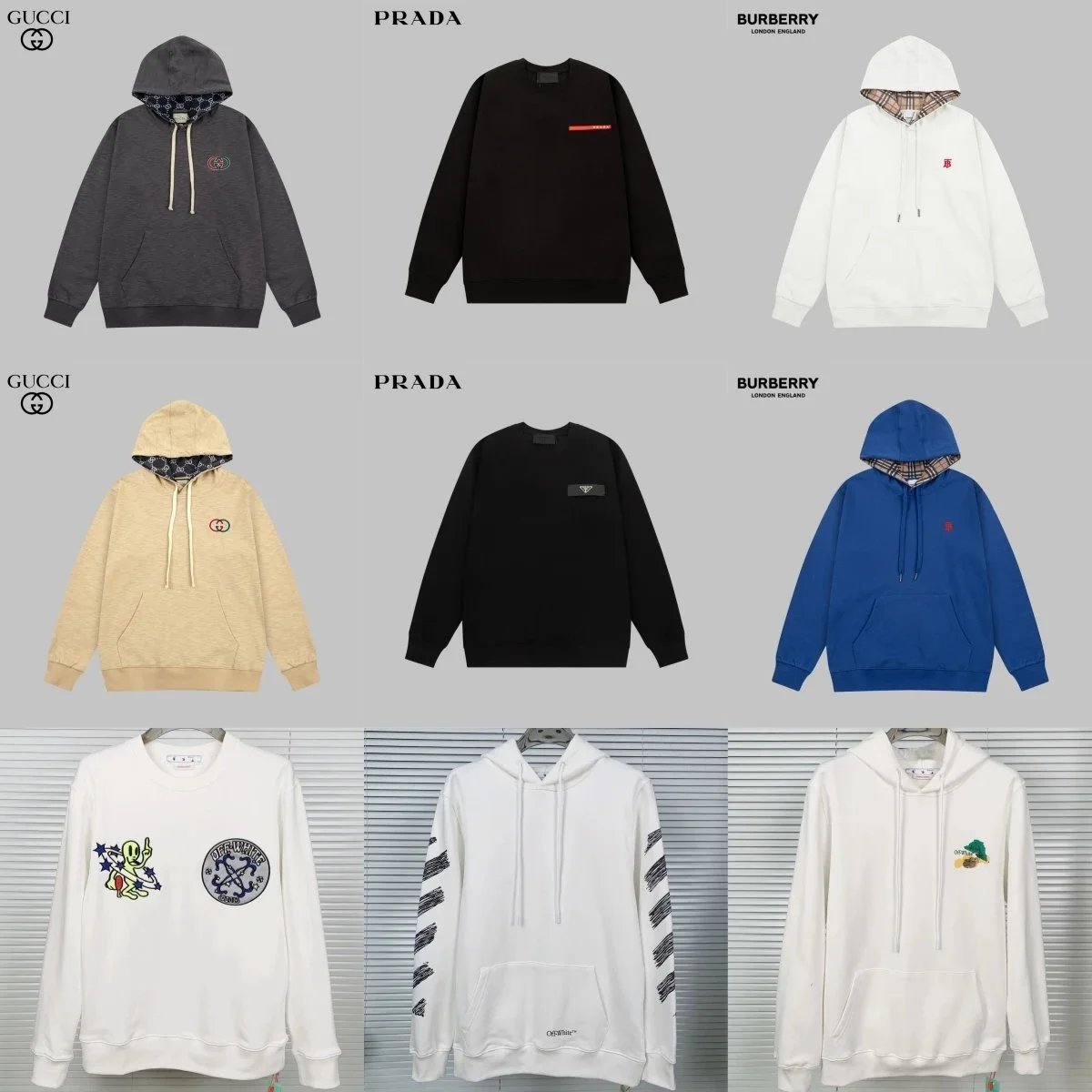 Gucci Interlocking G Casual Hoodie Gray