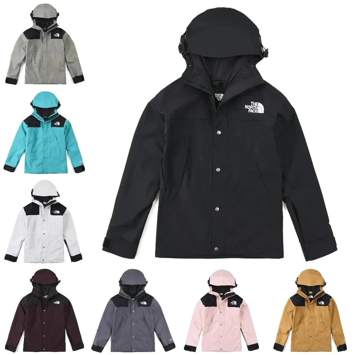 The North Face TNF Mountain Light Jacket Waterproof Windbreaker Black