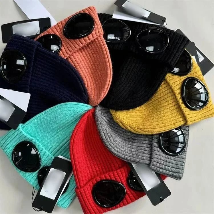 C.P. Company Goggle Beanie Knit Hat Multicolor