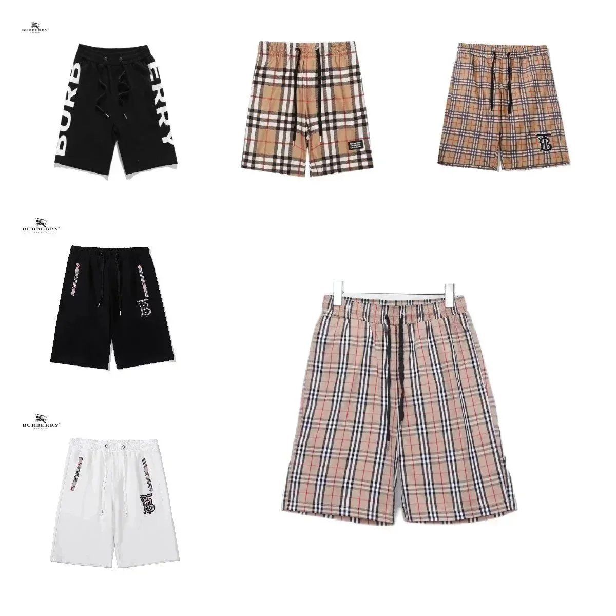 Burberry Check Print Casual Shorts Beige