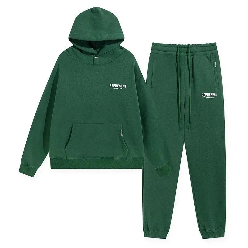 Represent Owners Club Oversized Tracksuit Set Green
