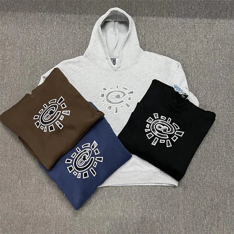 Corteiz Sun Graphic Streetwear Hoodie Multicolor