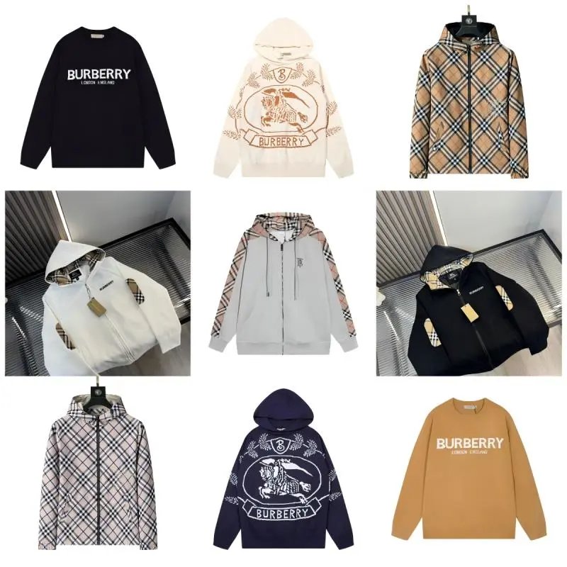 Burberry Check Pattern and Logo Print Casual Apparel Collection Multicolor
