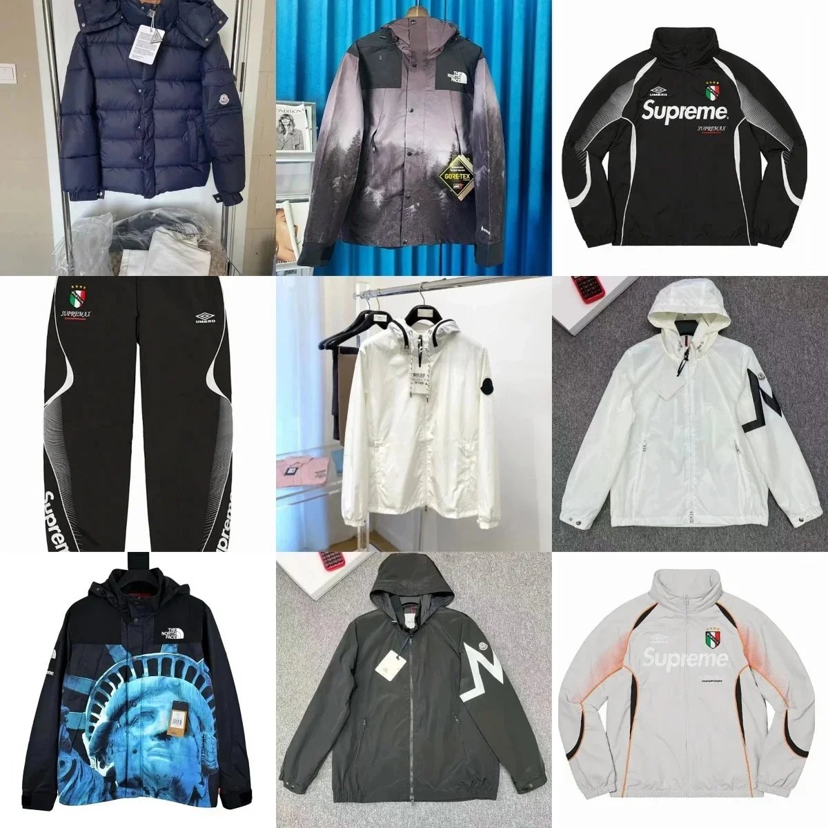 Supreme Streetwear Collection Assortment Jackets and Pants Multicolor