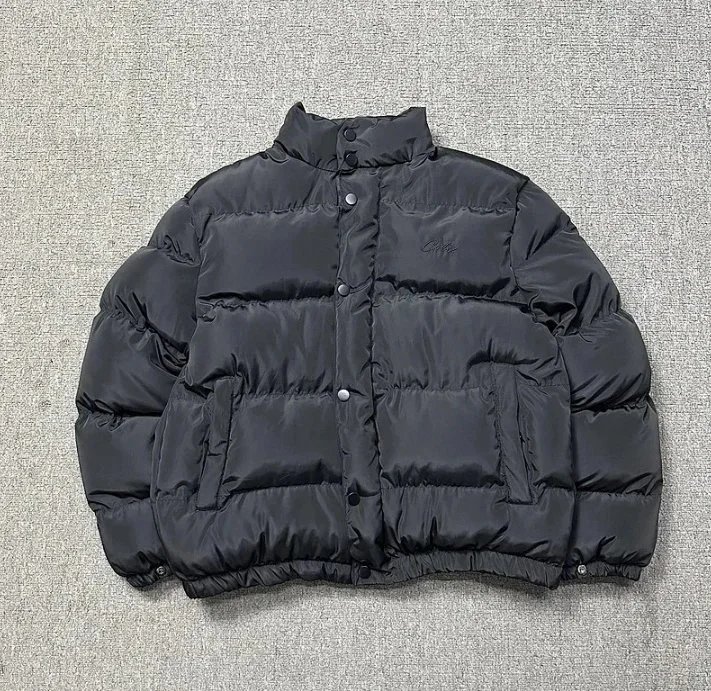 Corteiz CRTZ Puffer Streetwear Jacket Black