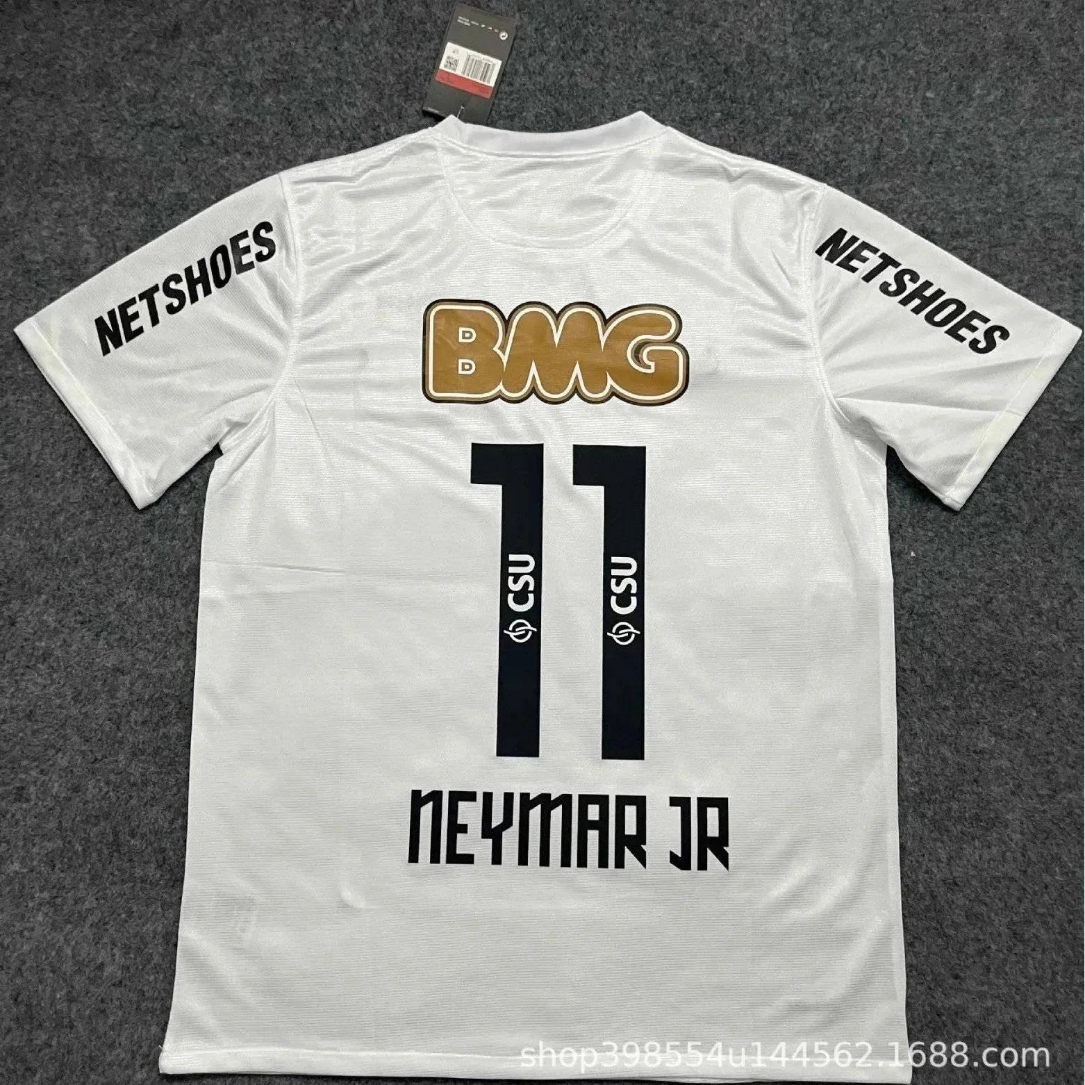 Design Neymar Jr 11 Retro Soccer Jersey White