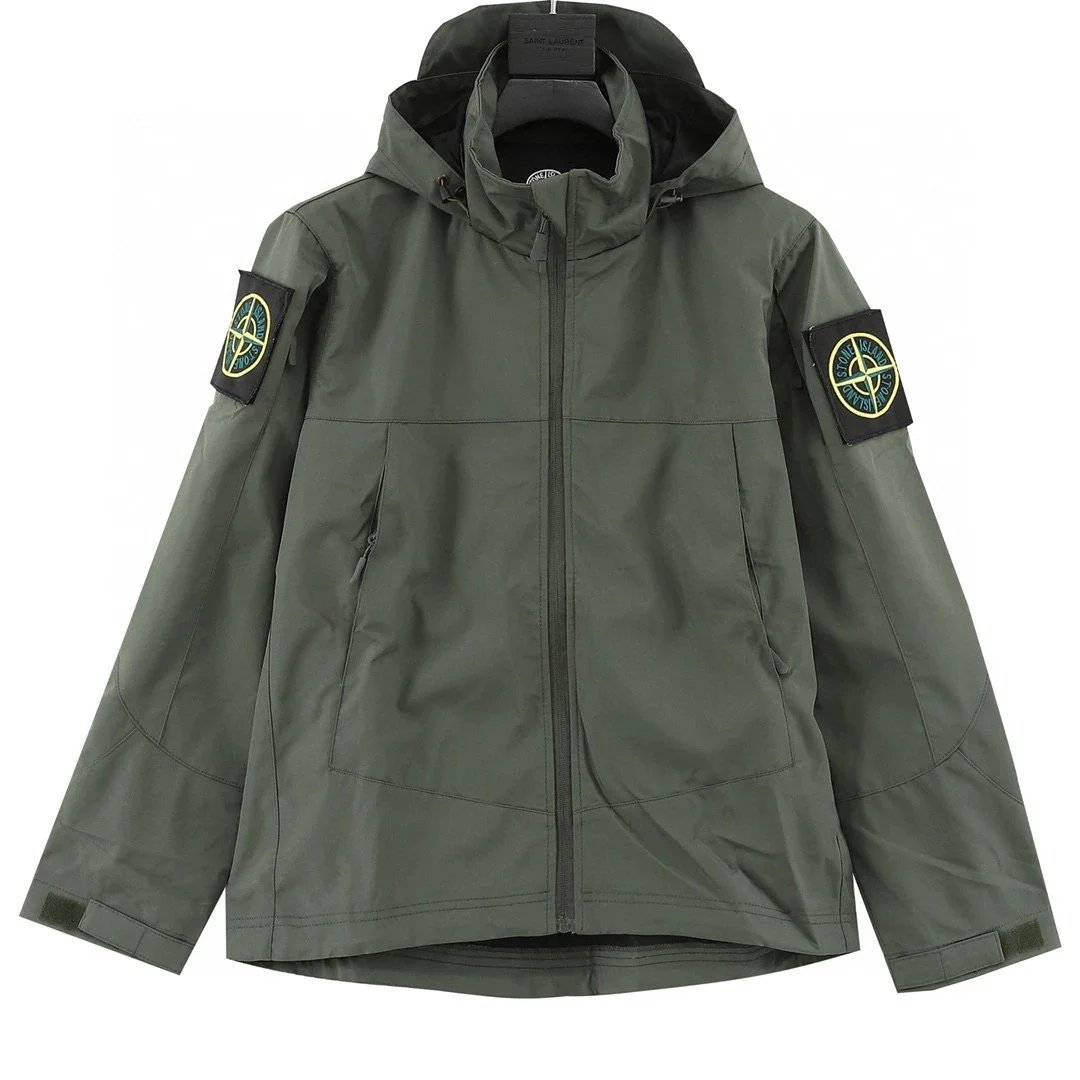 Stone Island Soft Shell-R hooded technical Jacket Olive