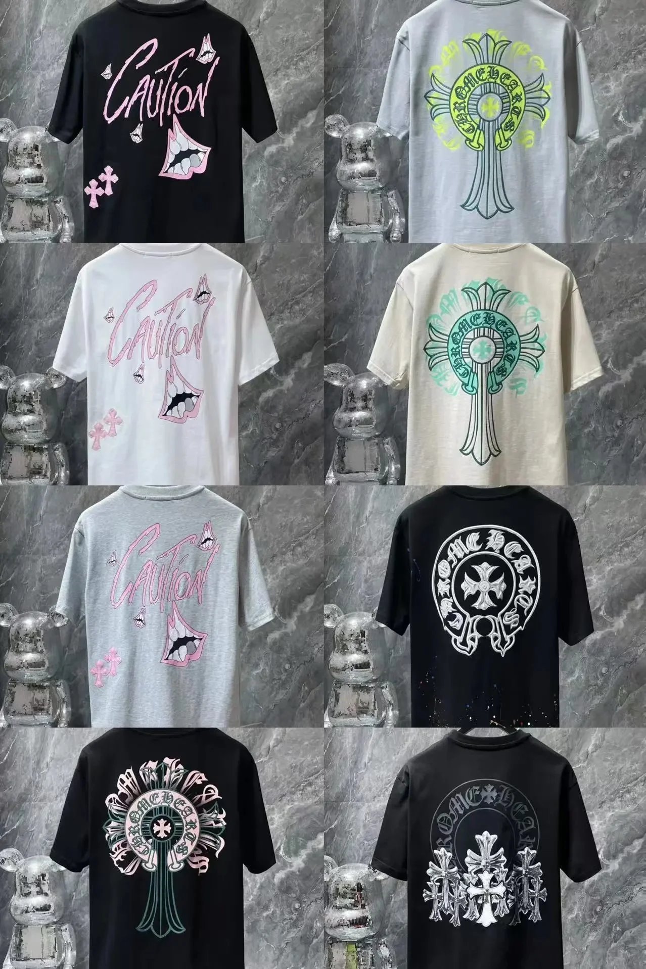 Chrome Hearts CH Graphic Print Oversized Graphic Tee Multicolor