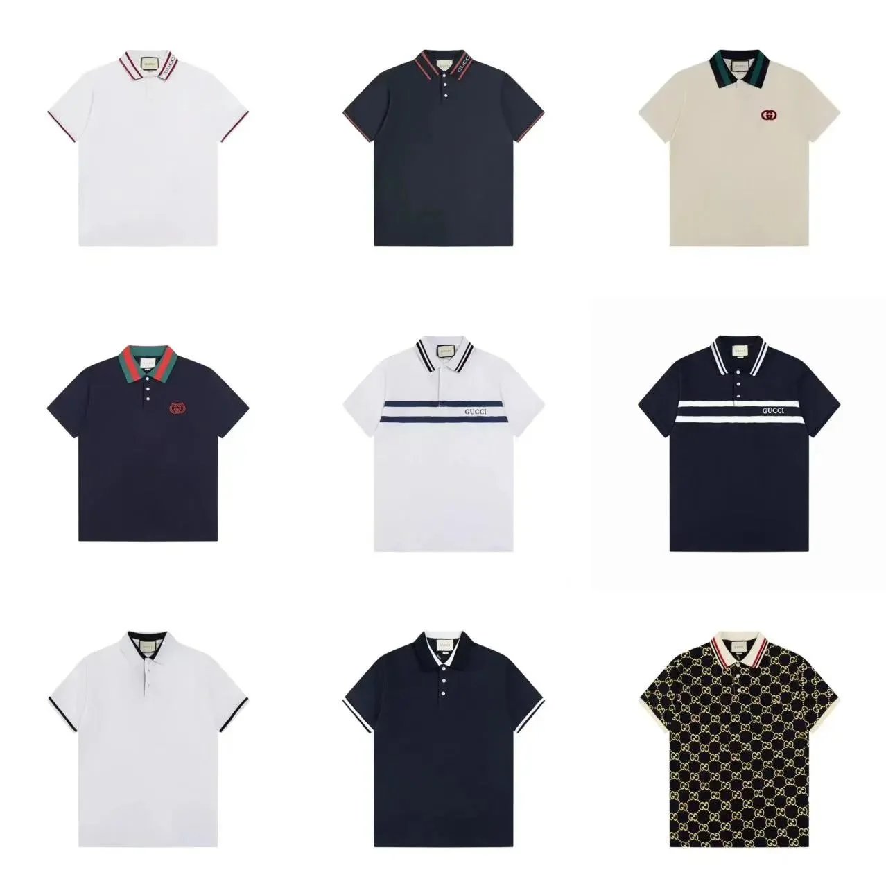 Gucci Web Stripe Polo Shirt Cotton Casual Collection Multicolor