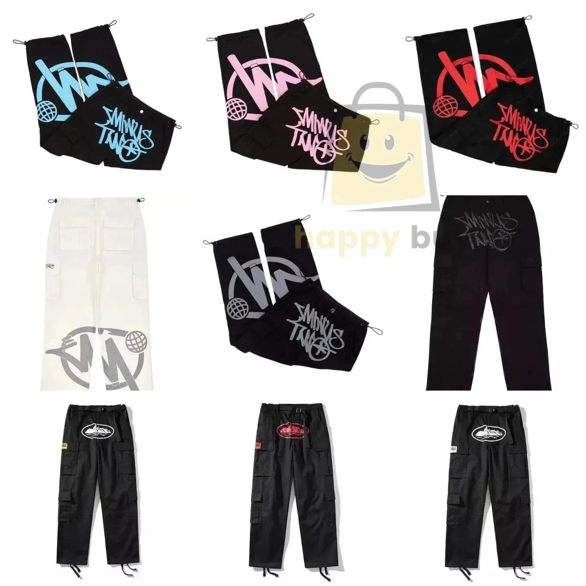 Minus Two Cargo Pants Streetwear Trousers Multicolor