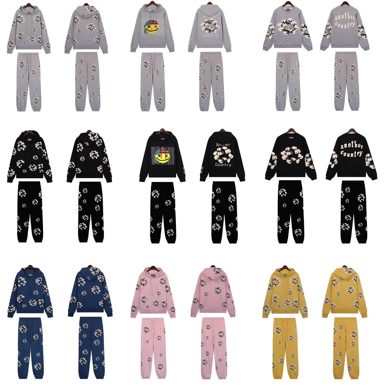 Cactus Plant Flea Market CPFM Another Country Cotton Flower Graphic Tracksuit Set Multicolor