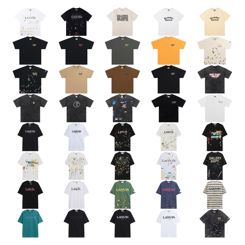 Lanvin Gallery Dept. Paint Splatter Graphic T-Shirt Multicolor